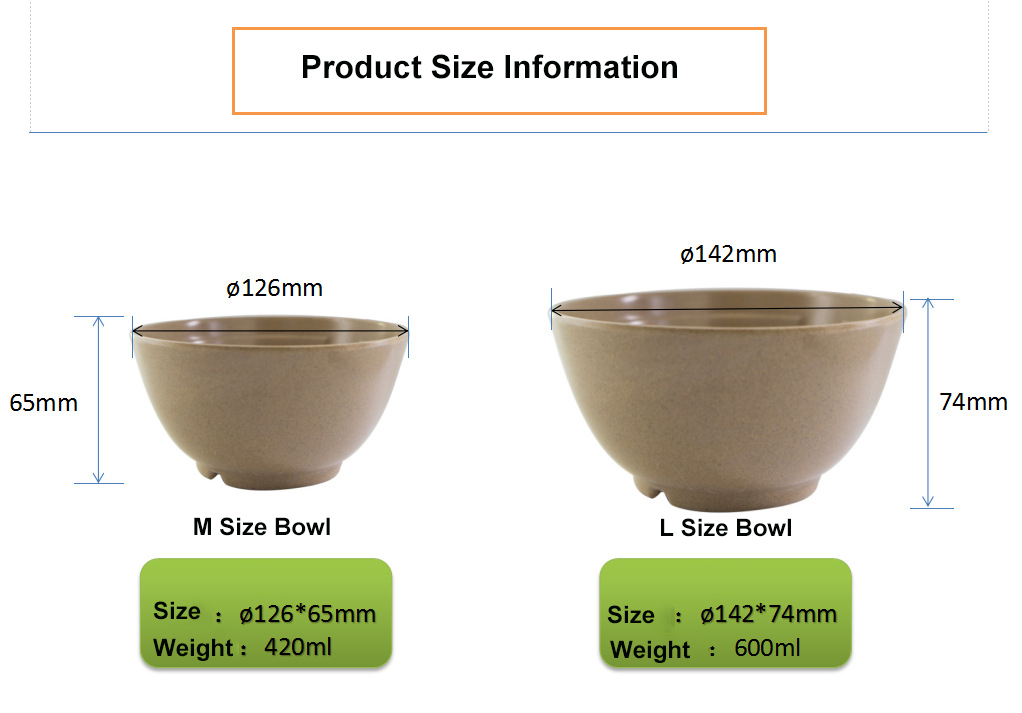 Rice Husk Rice Bowl M and L Size